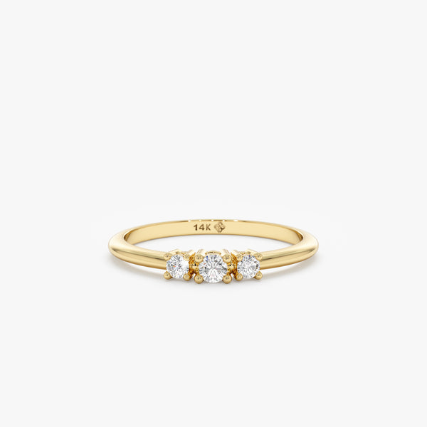 yellow gold diamond ring