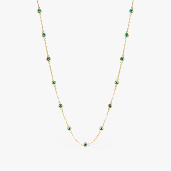 Multi Emerald Necklace, Gwen