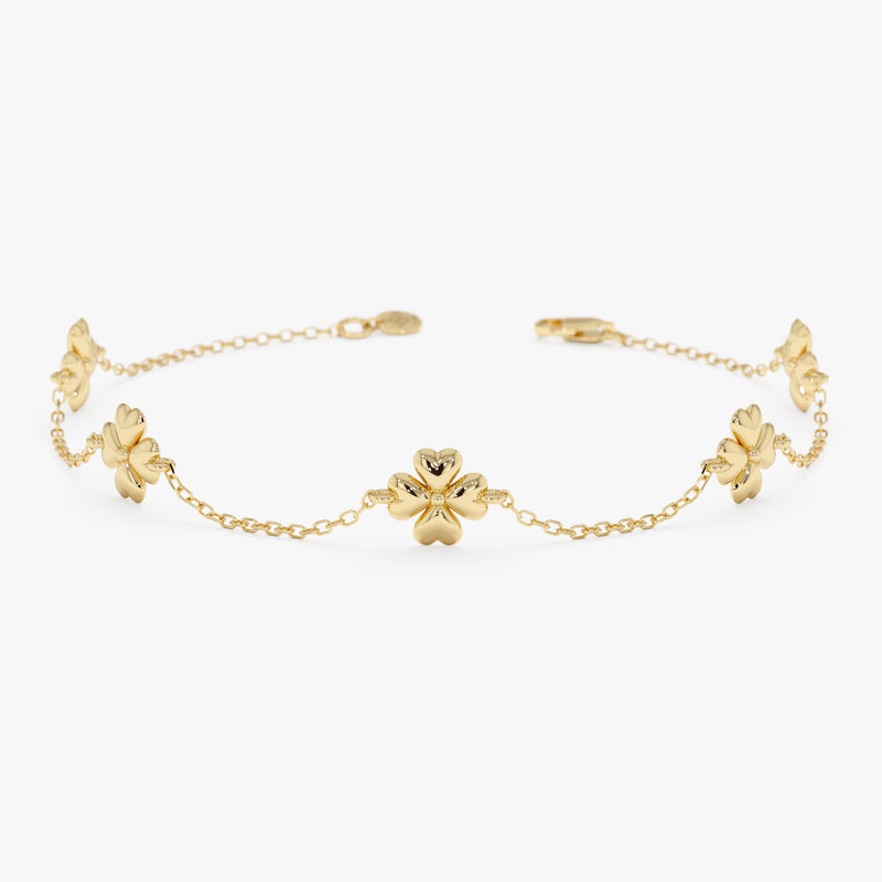 Gold Multi Clover Bracelet, Solynne