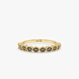 Black Diamond Half Eternity Ring