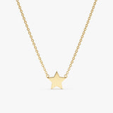 yellow gold star necklace