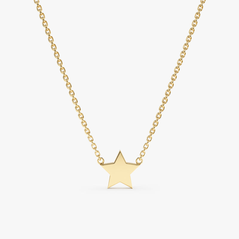 yellow gold star necklace