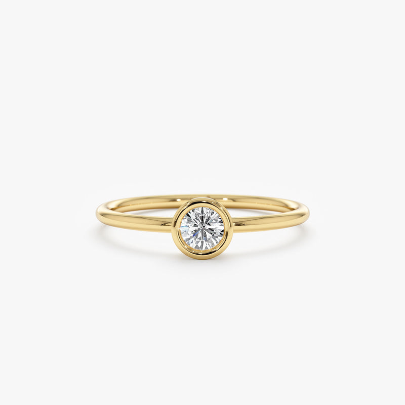 Diamond Gold Bezel Ring