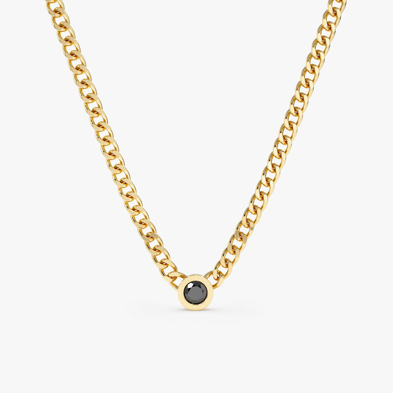 yellow gold cuban chain necklace