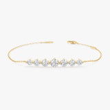 Graduated Lab Grown Diamond Bracelet, Bar Bracelet, Lunara