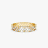 yellow gold diamond eternity ring