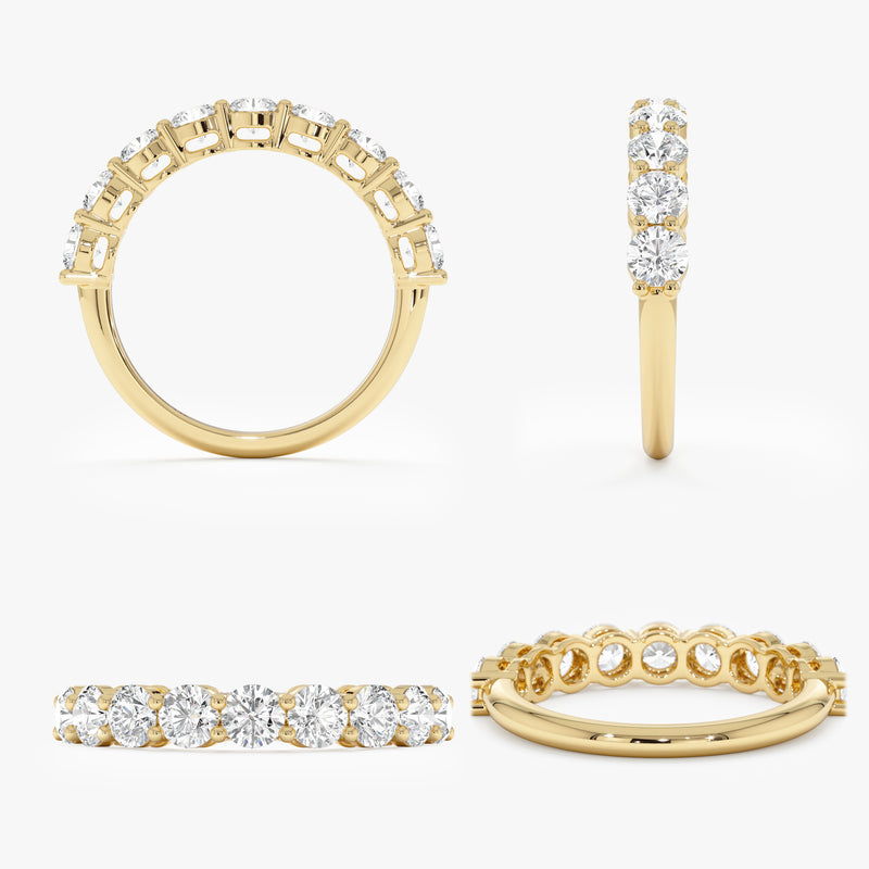 3.4 mm Round Diamond Half-Eternity, Dovie