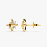 Criss Cross Natural Diamond Studs, Gabrielle