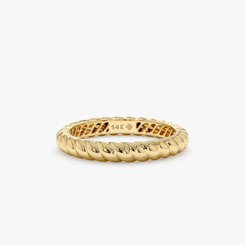 Yellow Gold Thick Braided Ring