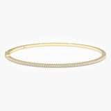 yellow gold half eternity diamond bangle