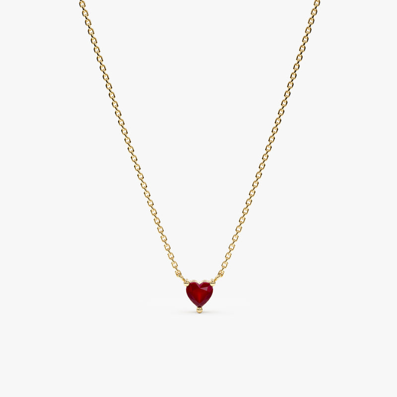 14K Gold Pendant with Fire Engine Red Ruby and Diamonds | Sarah Leonard  Jewelers