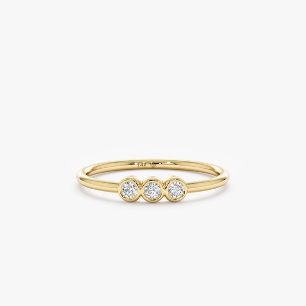 yellow gold bezel ring