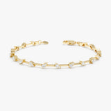 Zig Zag Diamond Station Bracelet,Bridal Shower Gift, Briseis