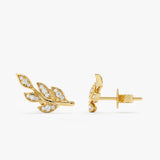 Diamond Leaf Ear Climber, Laurel