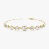 Graduated Oval Lab Grown Diamond Bracelet, Seraphiel
