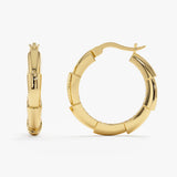 Ribbed Hoop Earrings, Xyla