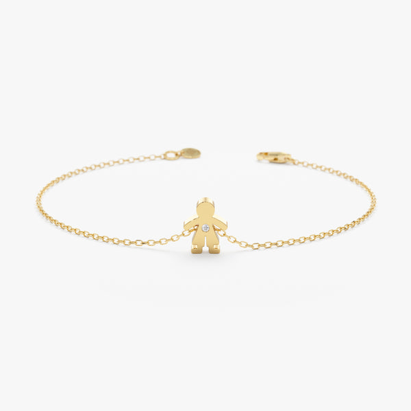 yellow gold baby boy bracelet