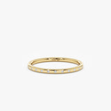 yellow gold flush set ring