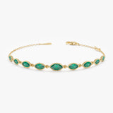 Marquise Emerald Bracelet, Lunadelle