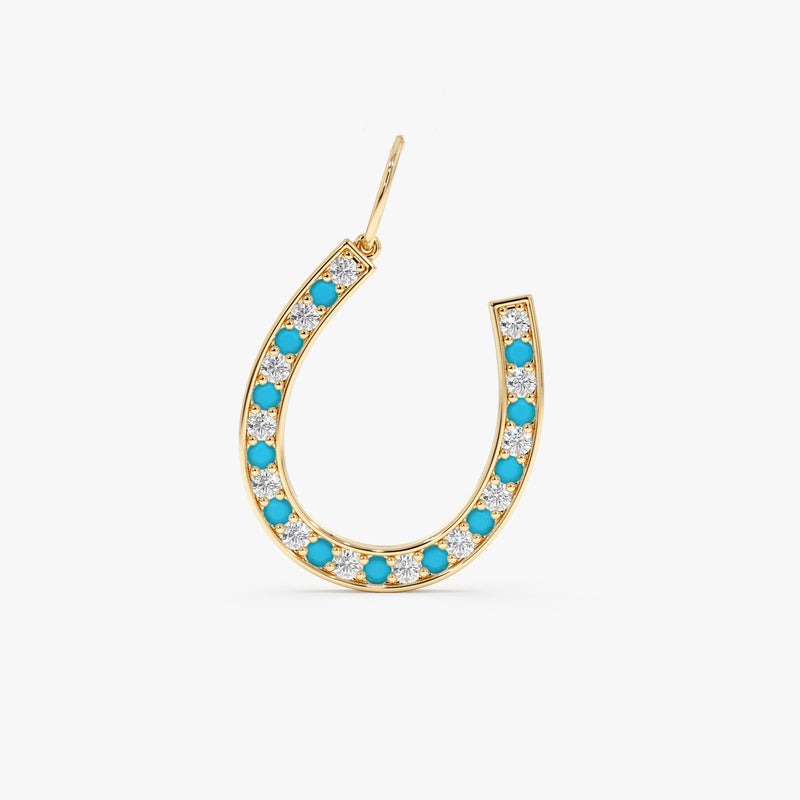 Turquoise Horseshoe Charm, Zanitha