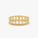 Solid Gold Rope Texture Cigar Band, Ona