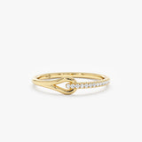 Solid Gold Hook Ring, Evalyra