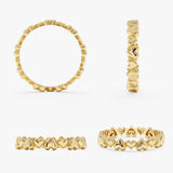 Gold Heart Eternity Ring, Lazra