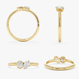 Marquise & Round Diamond Toi et Moi Ring, Vyla