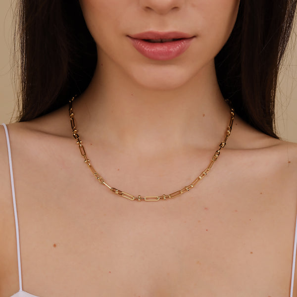 See-Thru Clear Chain Link Necklace (Gold) – Lil' Luxuries Boutique