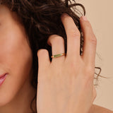 18k handcrafted august birthstone ring