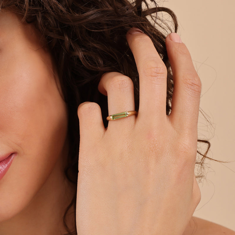 18k handcrafted august birthstone ring