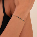 Natural Black Diamond Solid Gold Bracelet