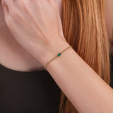Cuban Chain Emerald Bracelet, Chandler