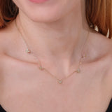 Handcrafted In Solid Gold, Diamond Butterfly Layering Necklace, Phoebe