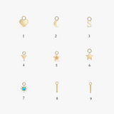 Plain Gold Petite Earring Charms, Elsa