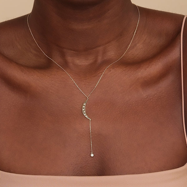 yellow gold celestial necklace