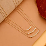 dainty solid gold Bezel Diamond Bar Necklace in various sizes and lengths for her