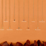 natural gemstone gold necklaces