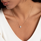 Round Lab Grown Diamond Necklace, Livia