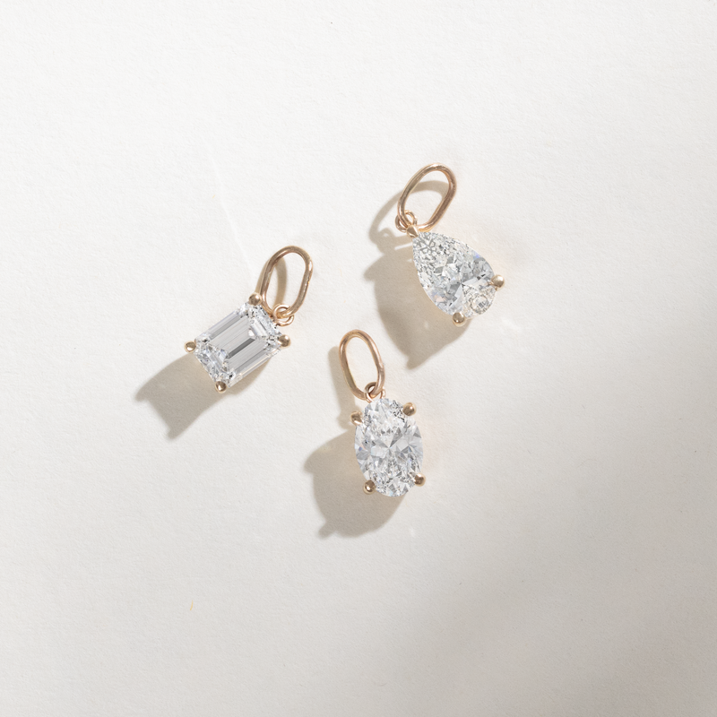 1 ctw Lab Grown Diamond Solitaire Charm, Jasmin