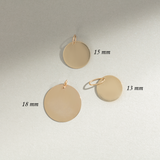 Gold Engravable Disc Charm, Cindra