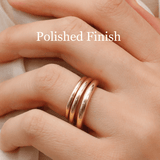 polished finish, not hollow chunky wedding band