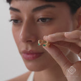 Lab Grown Emerald Open Ring, Aerisyn