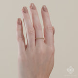 minimalistic wedding ring in gold