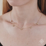 Handcrafted In Solid Gold, Diamond Butterfly Layering Necklace, Phoebe