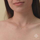 Sapphire Diamond Happy Face Necklace