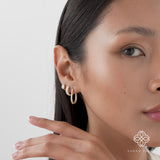 Large Lab Grown Diamond Mini Hoops, Selyra