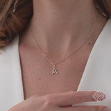 Diamond Block Font Initial Charm, Elaravine