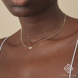 april birthstone natural diamond marquise necklace in eye shape for her