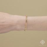 paperclip solid gold bracelet